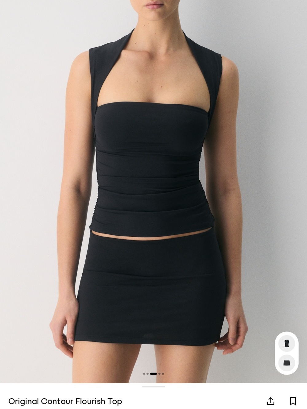 Aritzia Black Contour Cotton Top